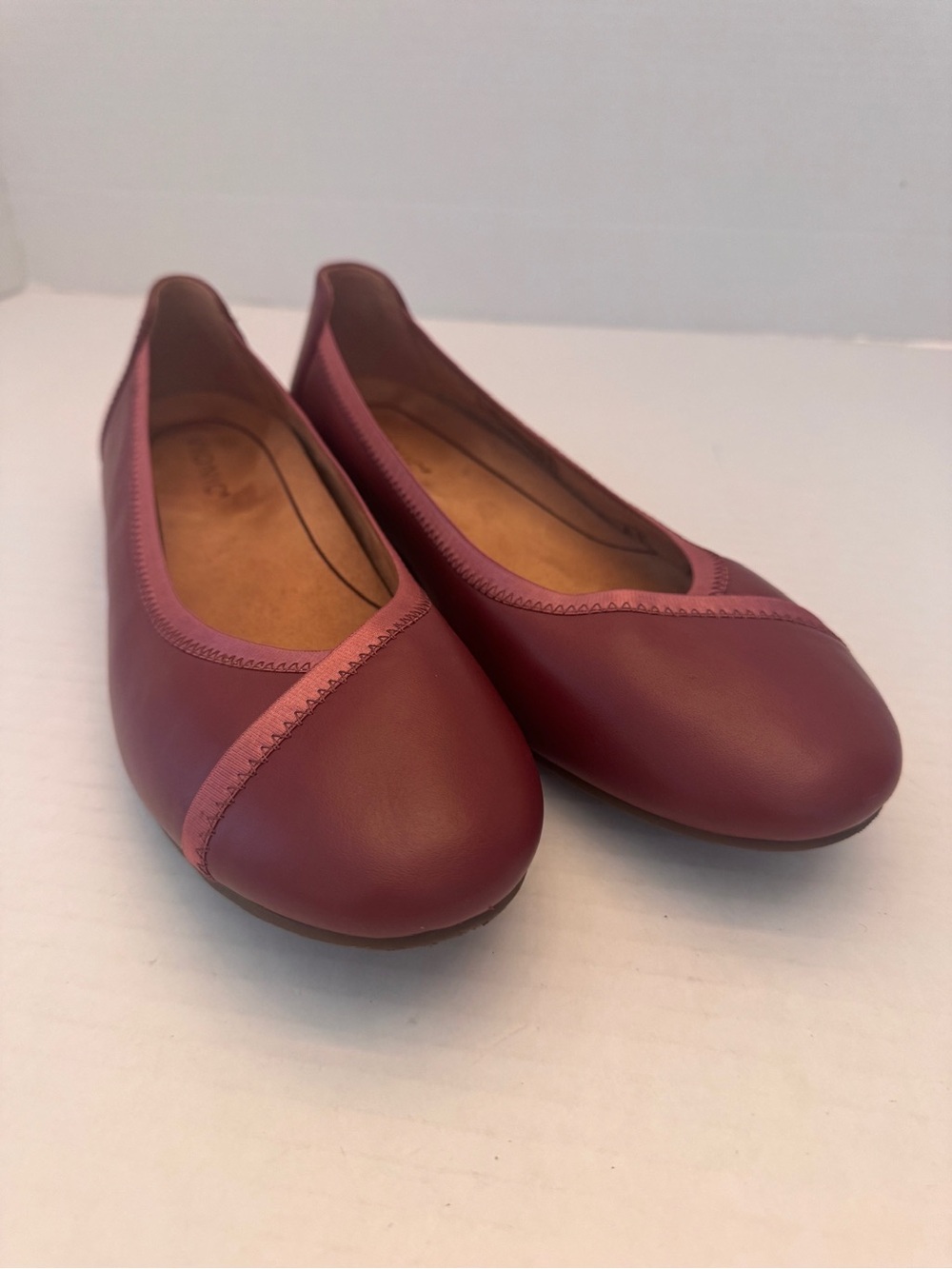 Vionic Caroll Shiraz Leather Slip On Ballet Flats Womens 11 Comfort Office Chic